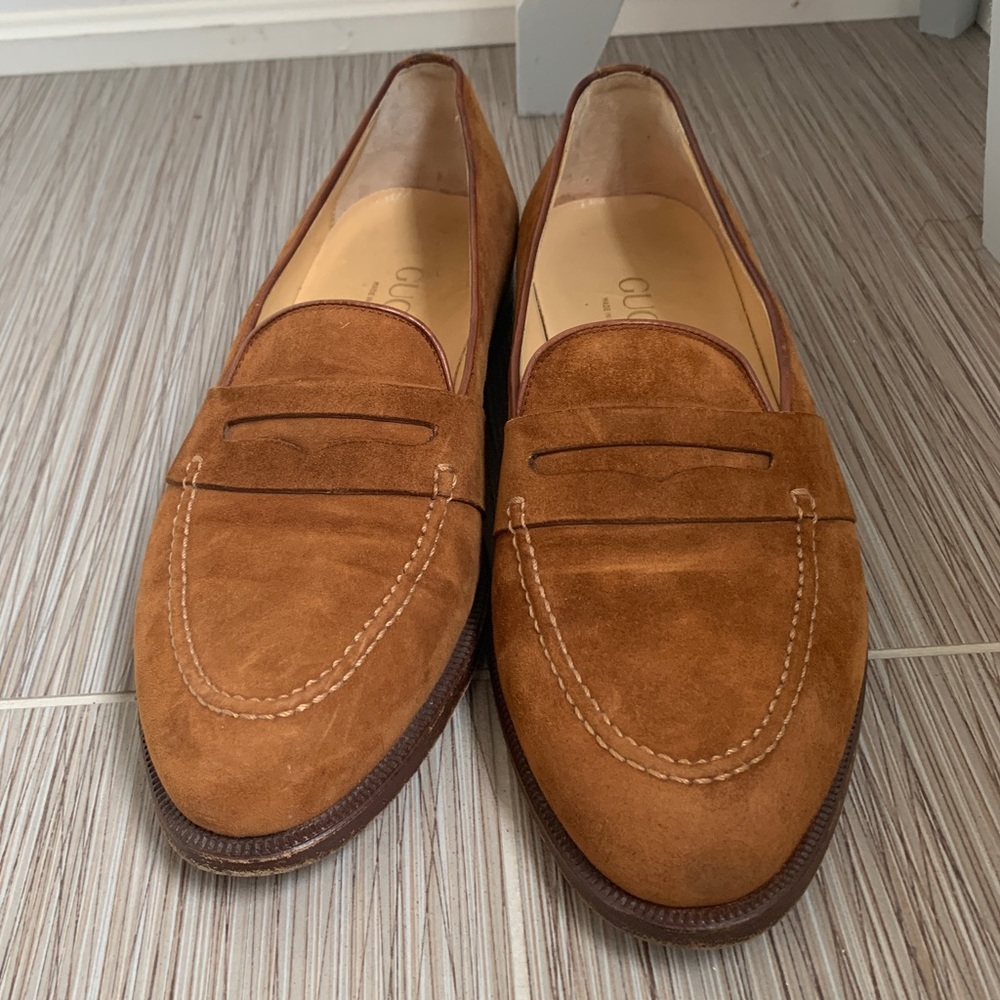 Vintage Gucci Suede Loafers
